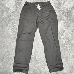 Pact Pants Mens Large Gray Roll Up Pant Organic Cotton Elastic Waist